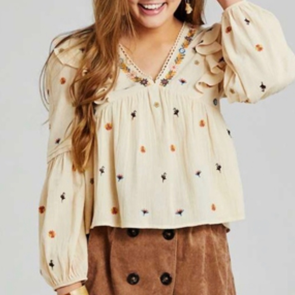 Altar’d State Top | Altar’d State Long Sleeve Floral Top